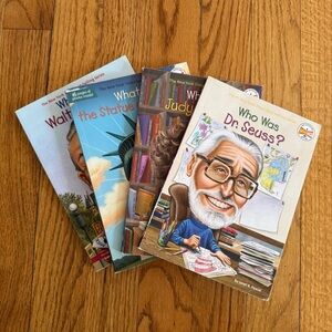 Set of 4 Illustrated Books What Is Who Was Who Is for Kids Dr. Seuss Disney
